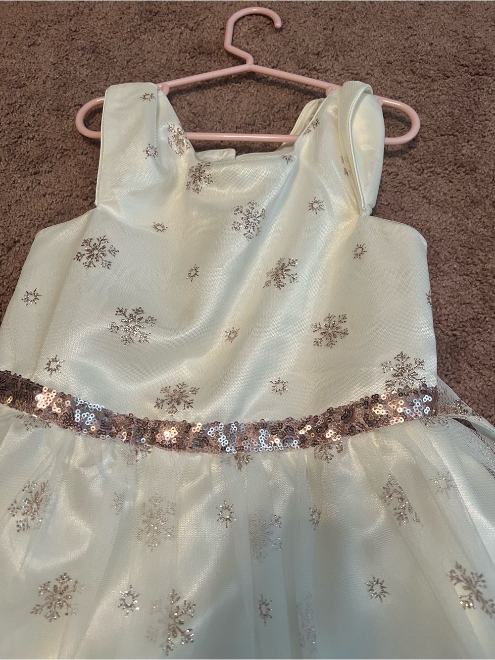 Jona Michelle Ivory Dress with Rose-Gold Sequin Waistband - Picture 2 of 7